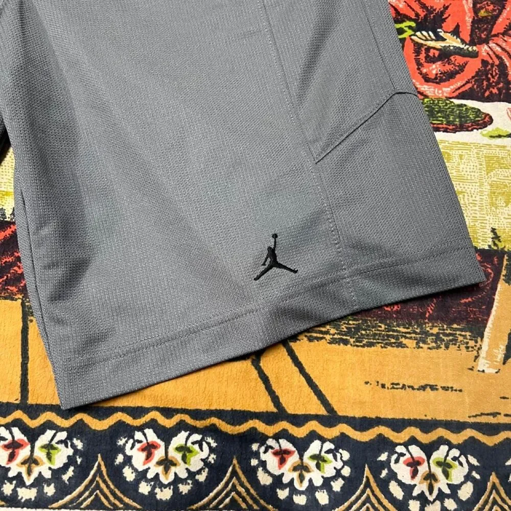 Jordan Men's Grey and Black Shorts